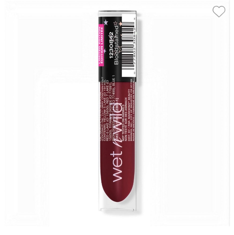 NWT Wet N Wild Megalast Liquid Catsuit Lipstick, BLOODSTAINED Halloween cosplay